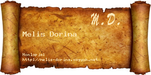 Melis Dorina névjegykártya